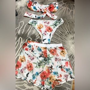 Three piece swim suit